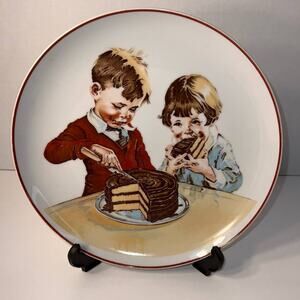 WOW! Vintage 1980 Shafford Cover of Hershey's 1934 Chocolate Cookbook Plate